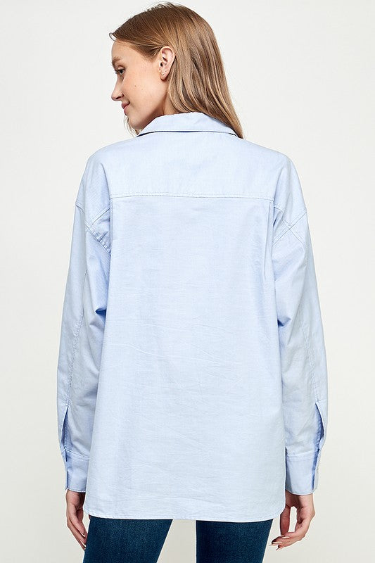 OVERSIZED BUTTON DOWN BOYFRIEND SHIRT