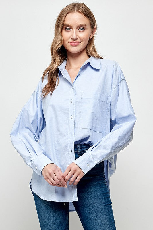 OVERSIZED BUTTON DOWN BOYFRIEND SHIRT