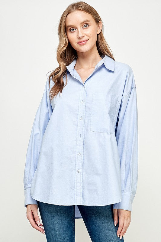 OVERSIZED BUTTON DOWN BOYFRIEND SHIRT