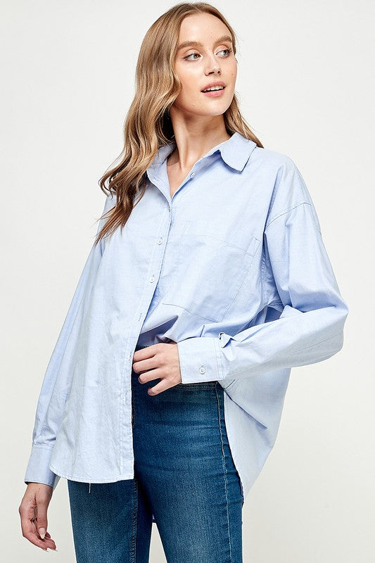OVERSIZED BUTTON DOWN BOYFRIEND SHIRT