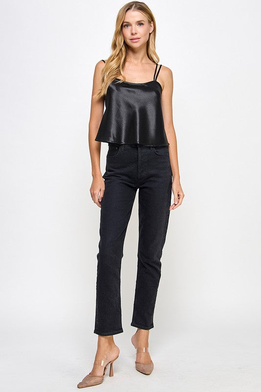 METALIC SATIN TOP