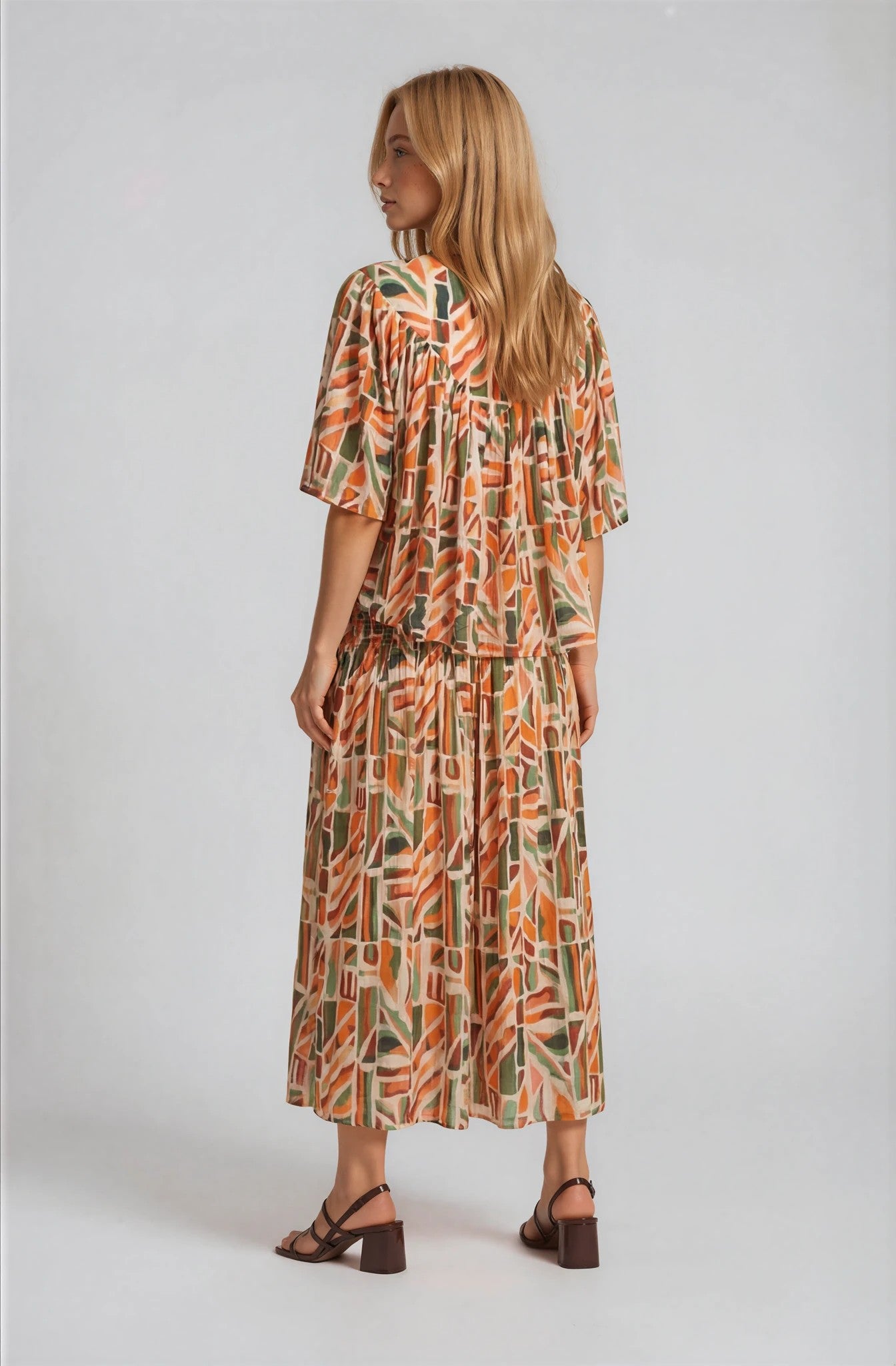 GEO MULTI PATTERNED SKIRT