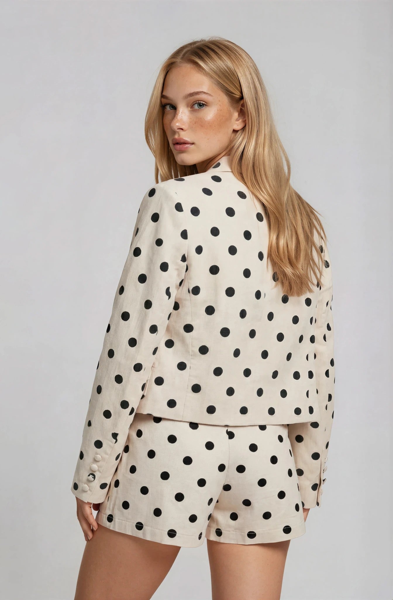 LINEN POLKADOT BLAZER