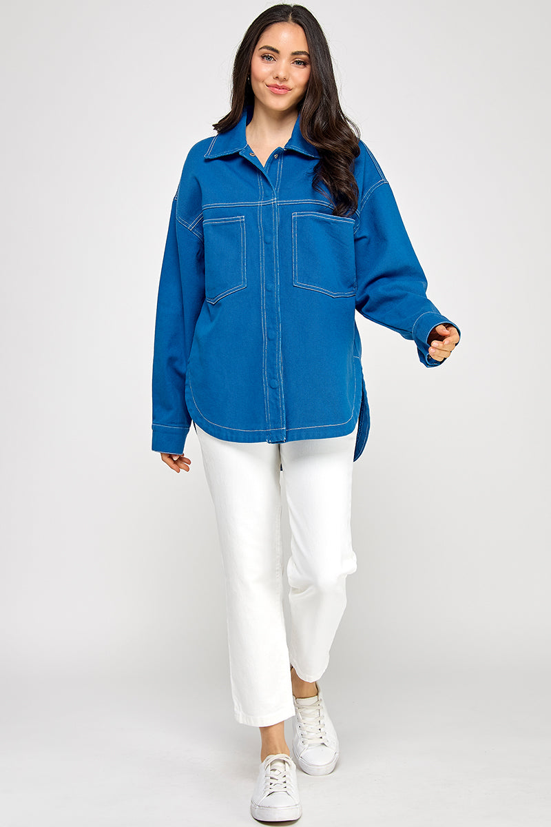 OVERSIZED DENIM SHACKET