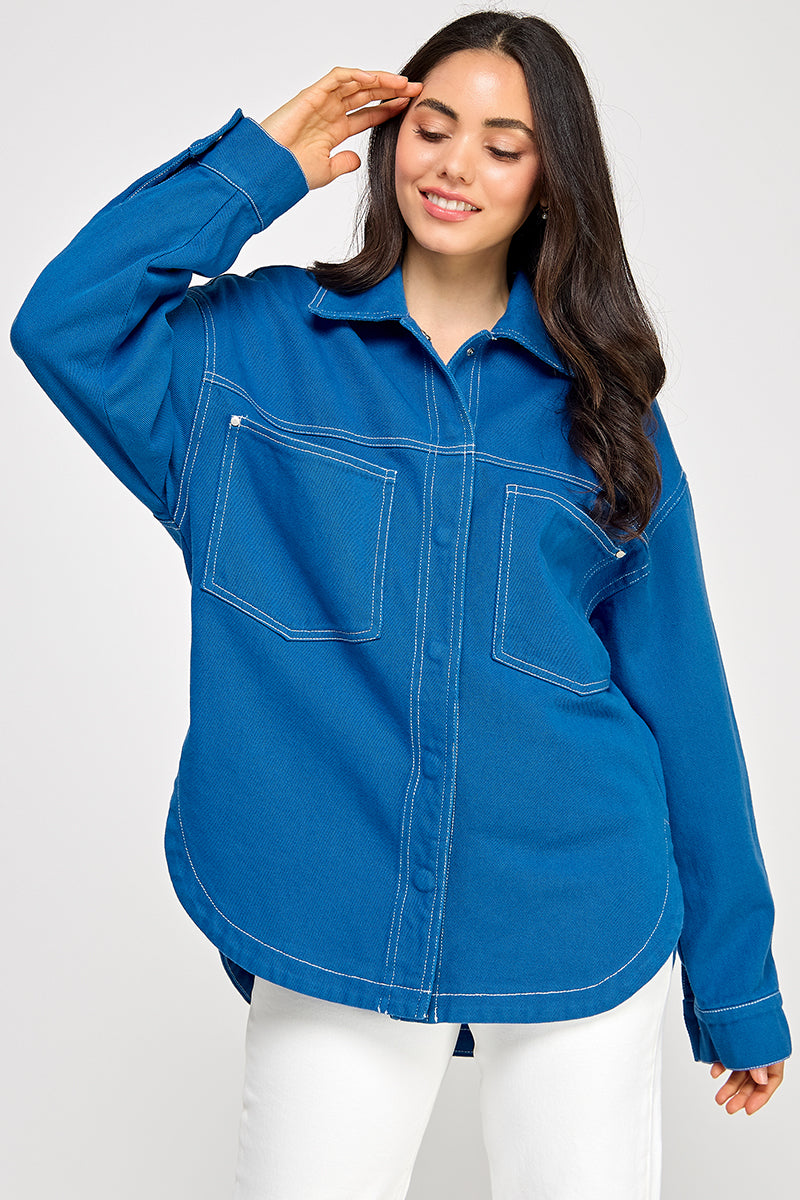 OVERSIZED DENIM SHACKET