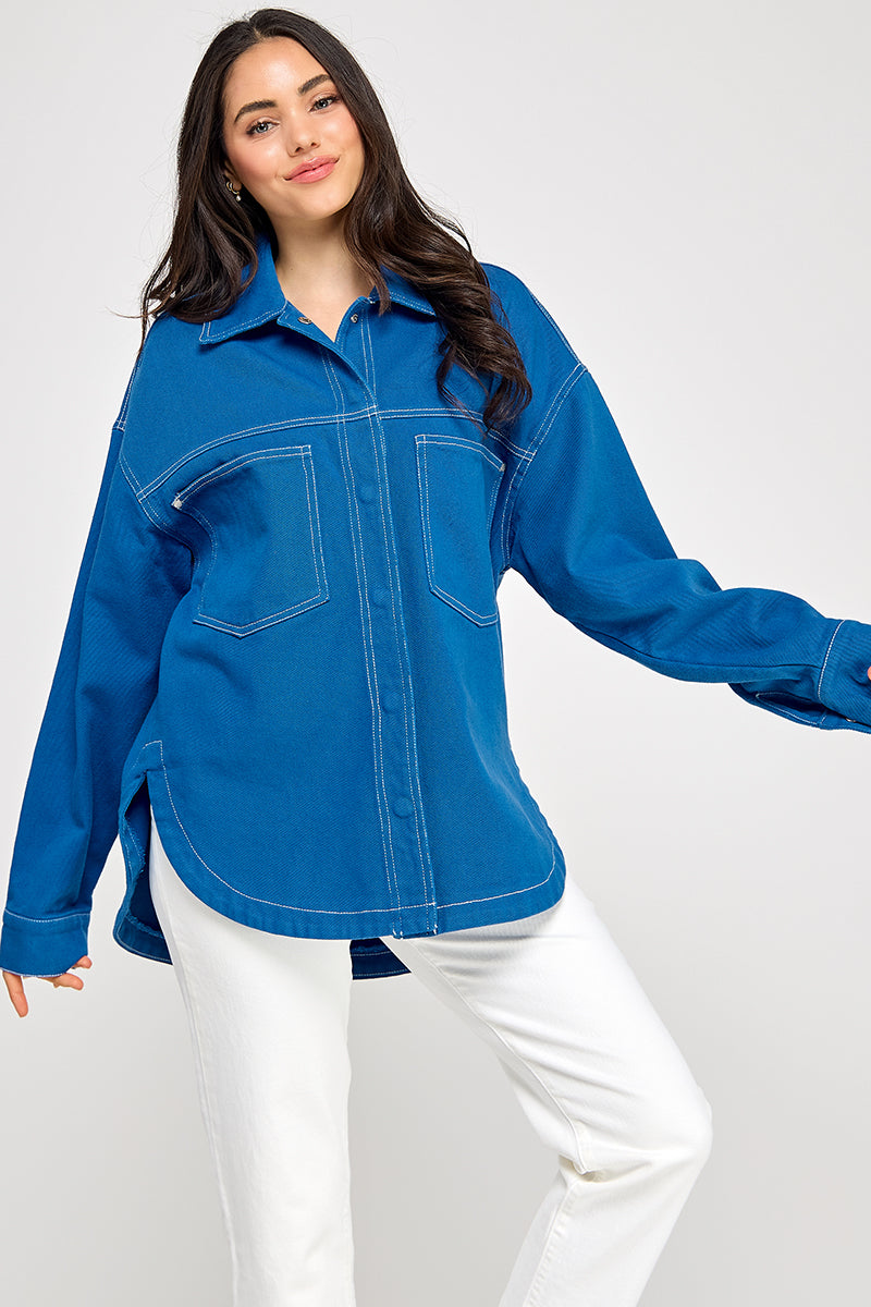 OVERSIZED DENIM SHACKET