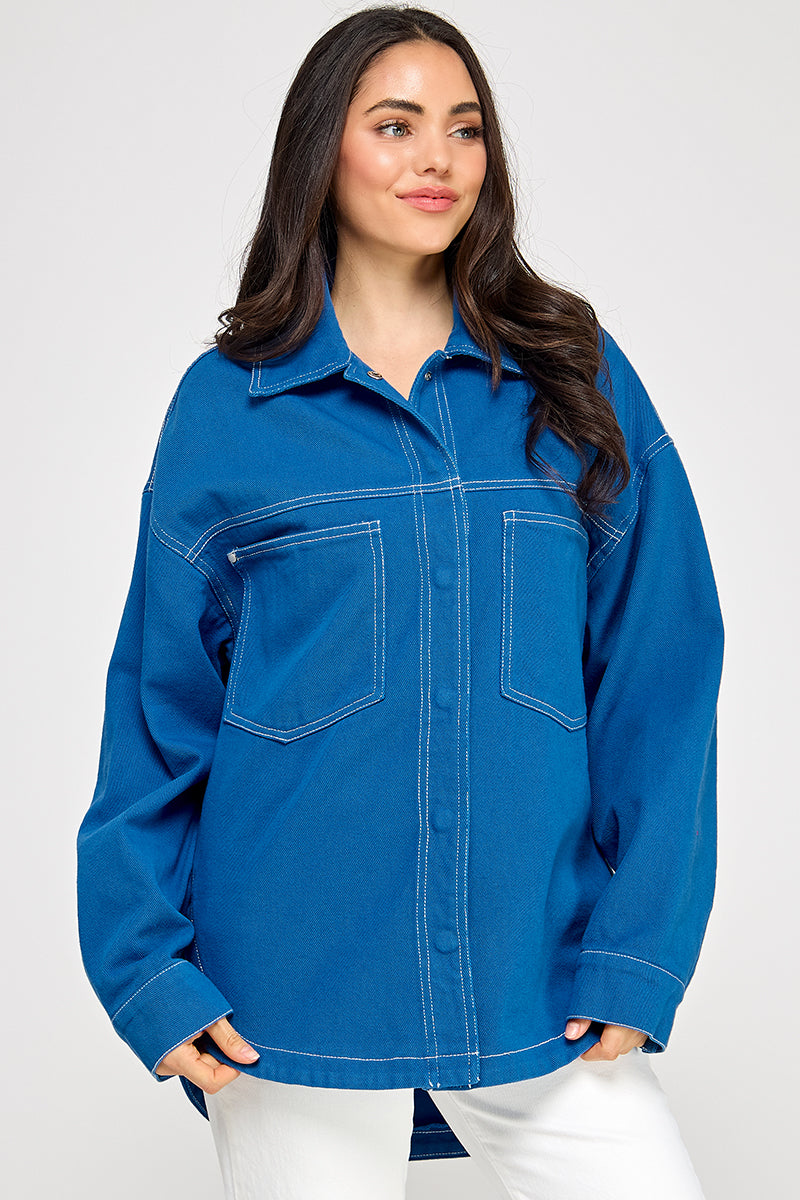 OVERSIZED DENIM SHACKET
