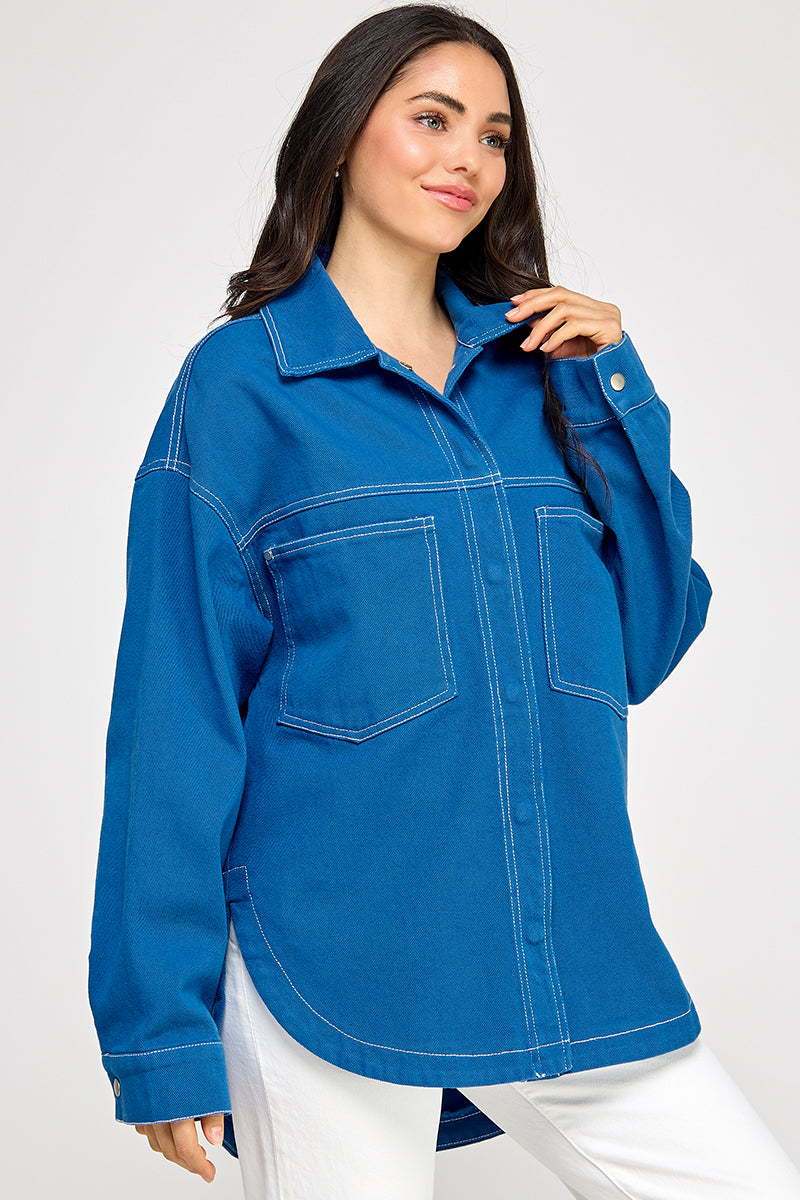 OVERSIZED DENIM SHACKET