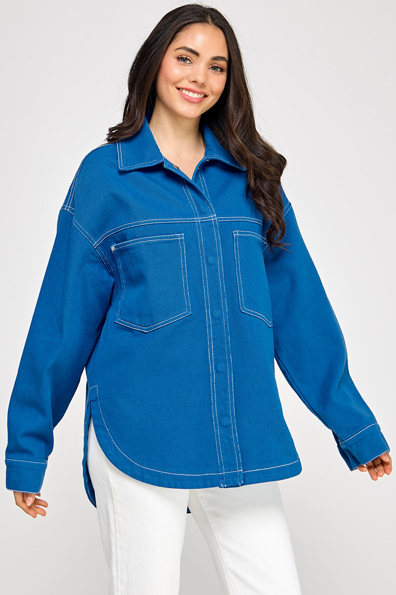 OVERSIZED DENIM SHACKET