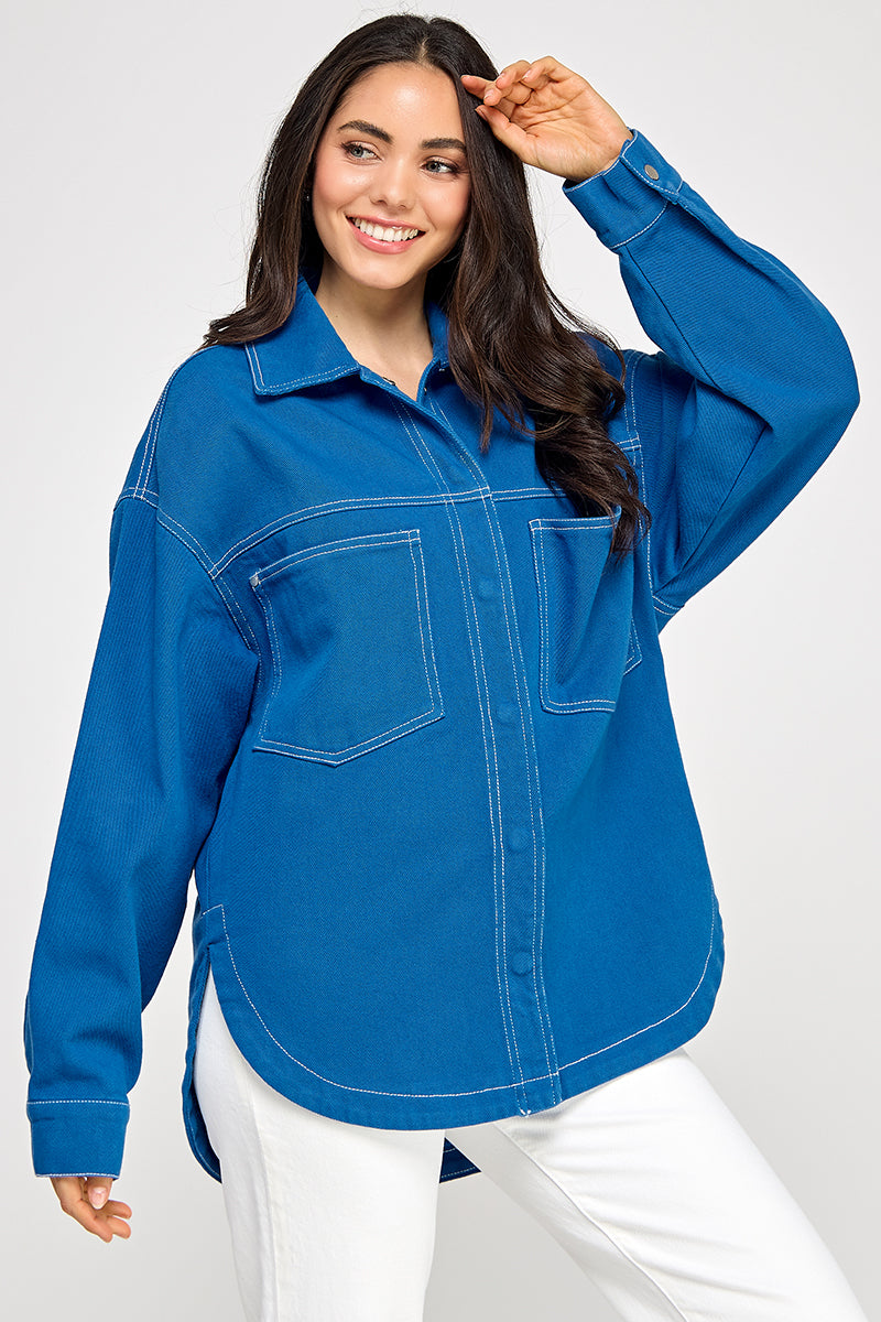 OVERSIZED DENIM SHACKET