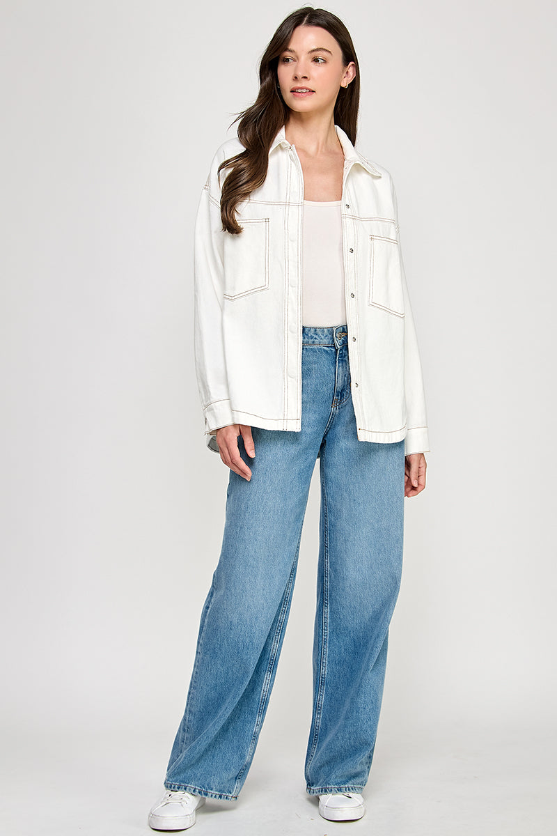 OVERSIZED DENIM SHACKET