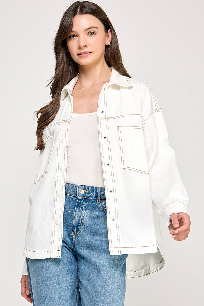 OVERSIZED DENIM SHACKET