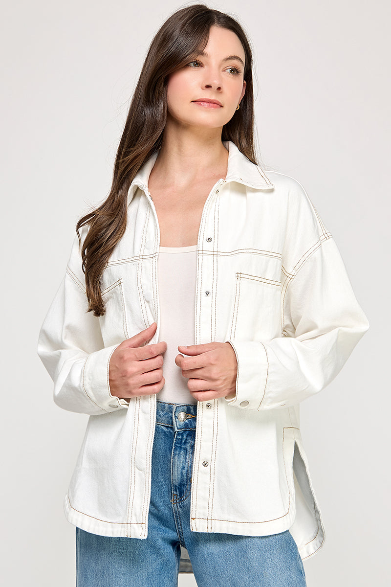 OVERSIZED DENIM SHACKET