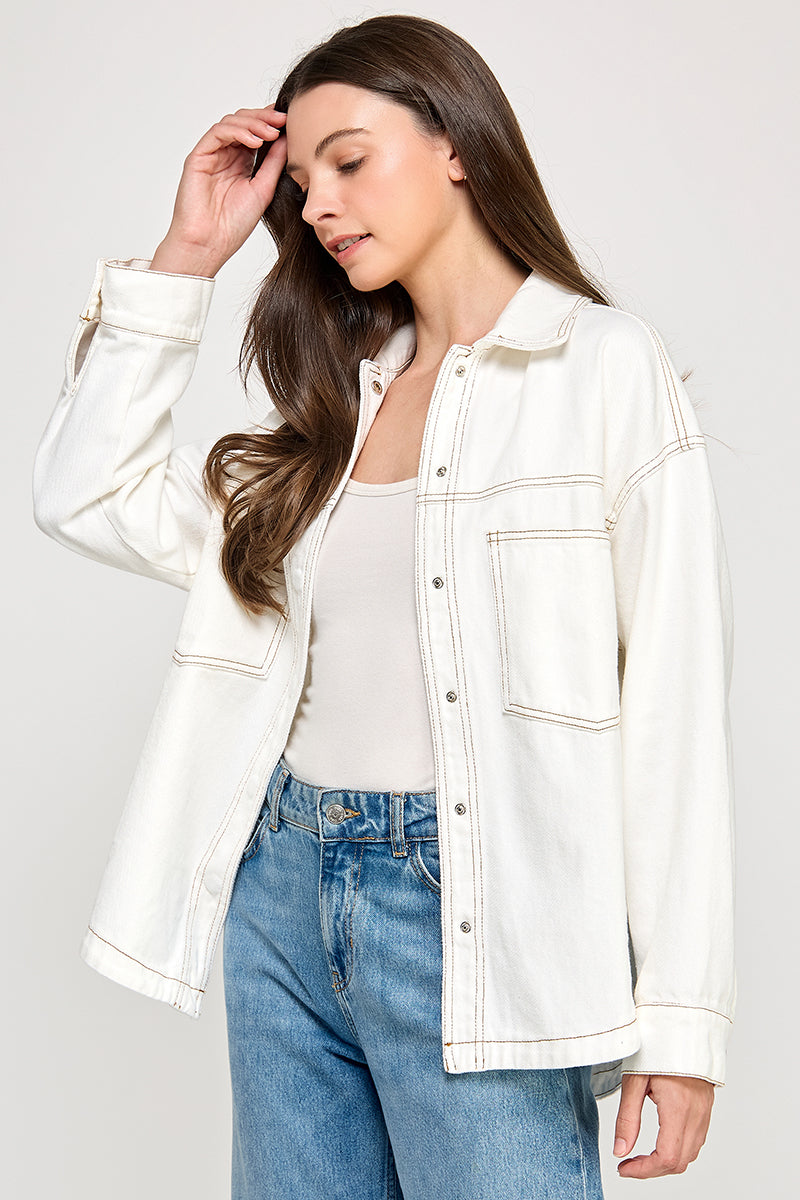 OVERSIZED DENIM SHACKET