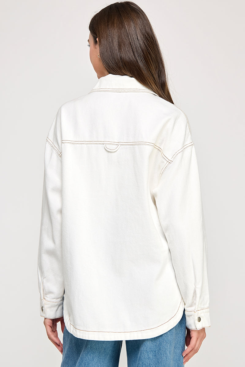 OVERSIZED DENIM SHACKET