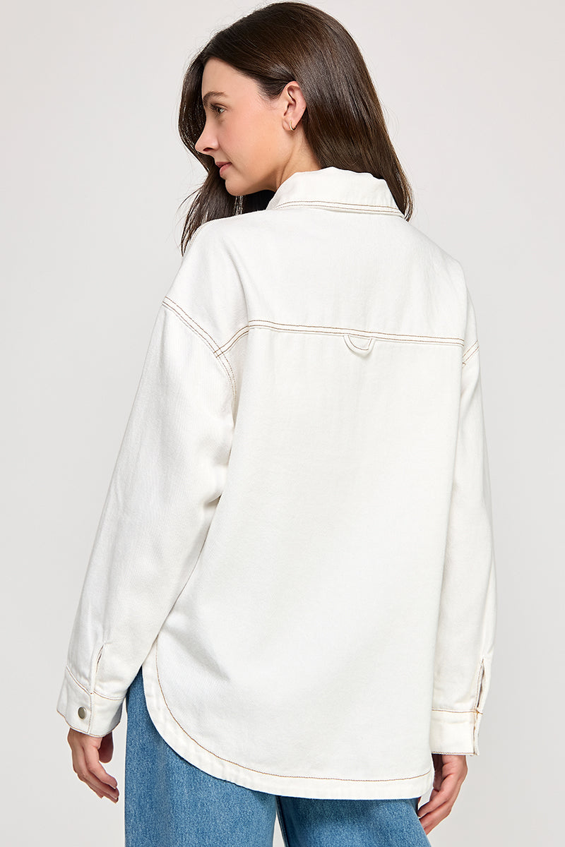 OVERSIZED DENIM SHACKET