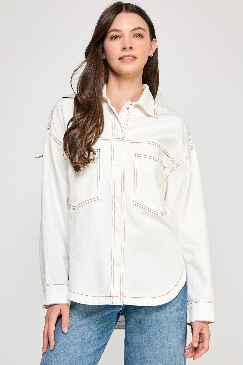 OVERSIZED DENIM SHACKET