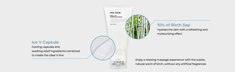 HUECALM BIRCH V-FIT COMFORTING CREAM ROLLER