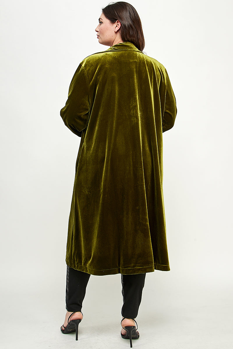 LONG SLEEVE VELVET DUSTER