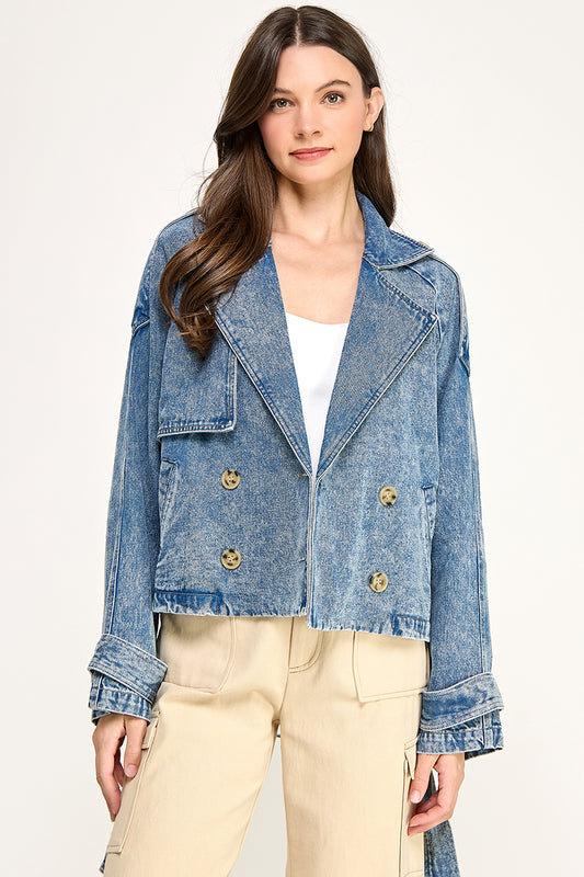 CROPPED DENIM JACKET