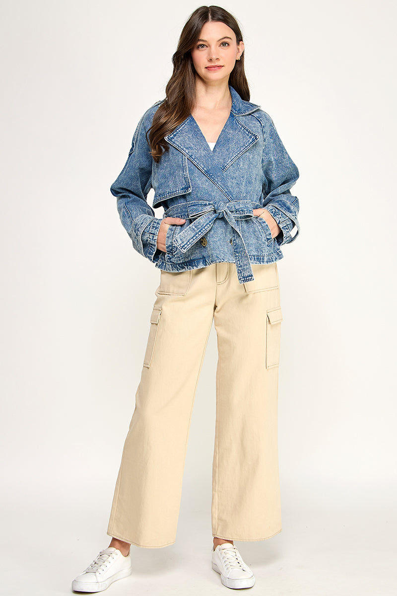 CROPPED DENIM JACKET