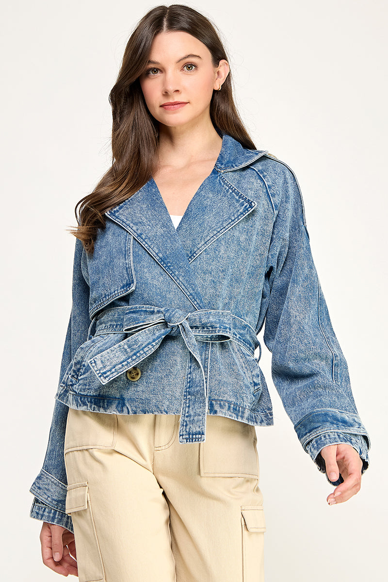 CROPPED DENIM JACKET