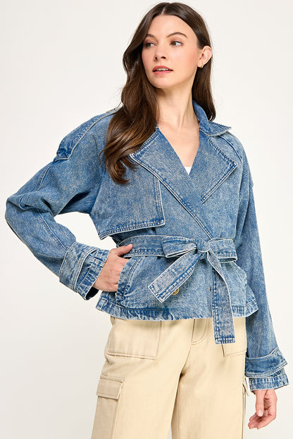 CROPPED DENIM JACKET