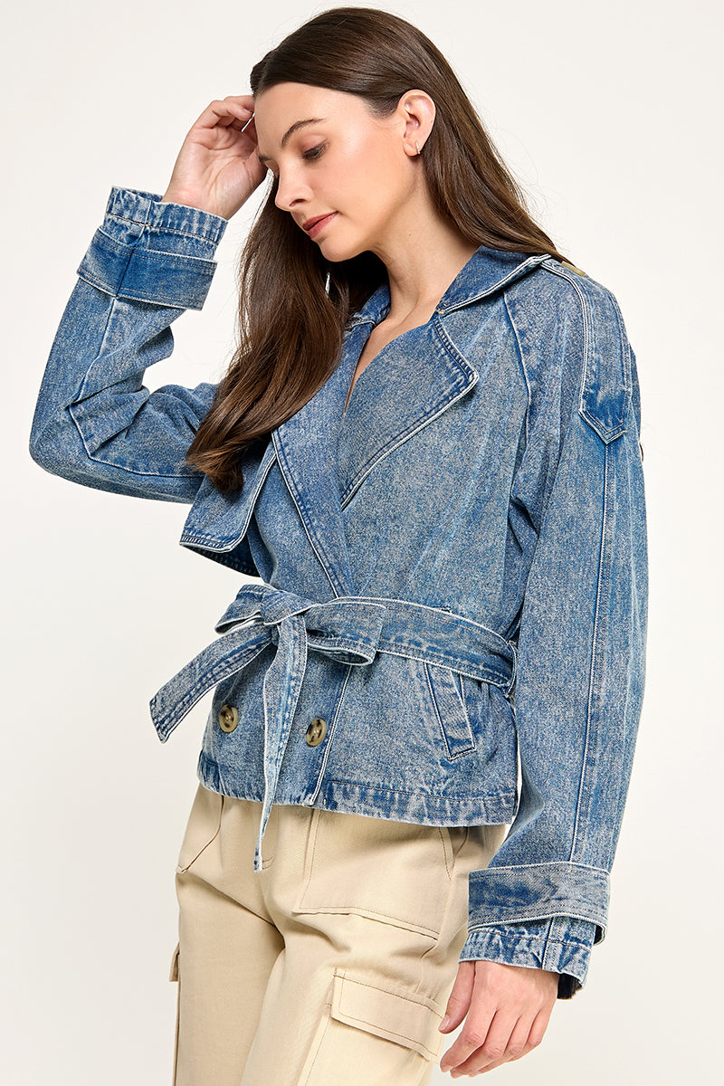 CROPPED DENIM JACKET