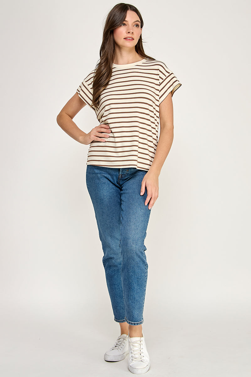RAGLAN SLEEVES STRIPE TEE