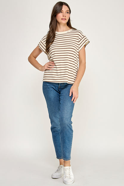 RAGLAN SLEEVES STRIPE TEE
