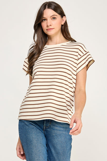 RAGLAN SLEEVES STRIPE TEE