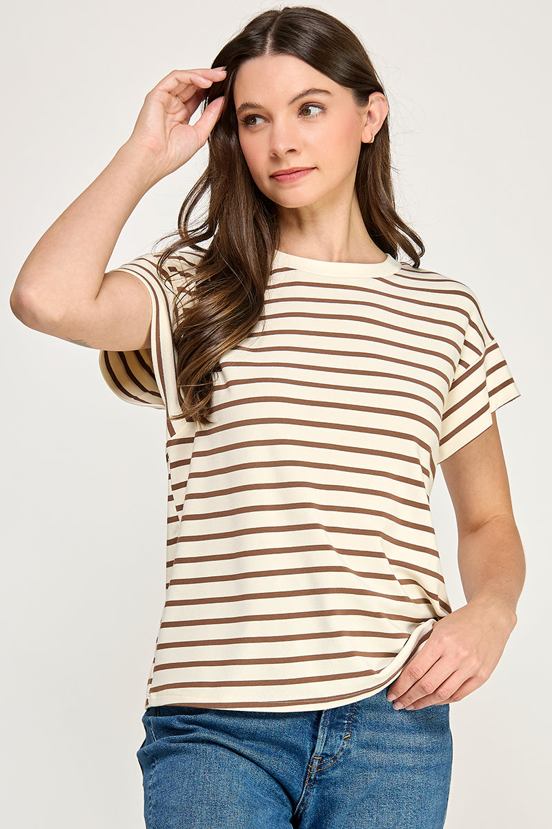 RAGLAN SLEEVES STRIPE TEE