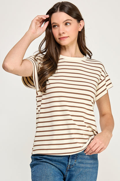 RAGLAN SLEEVES STRIPE TEE