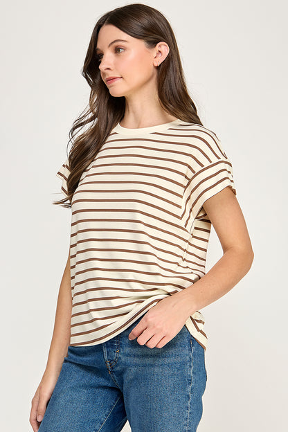 RAGLAN SLEEVES STRIPE TEE