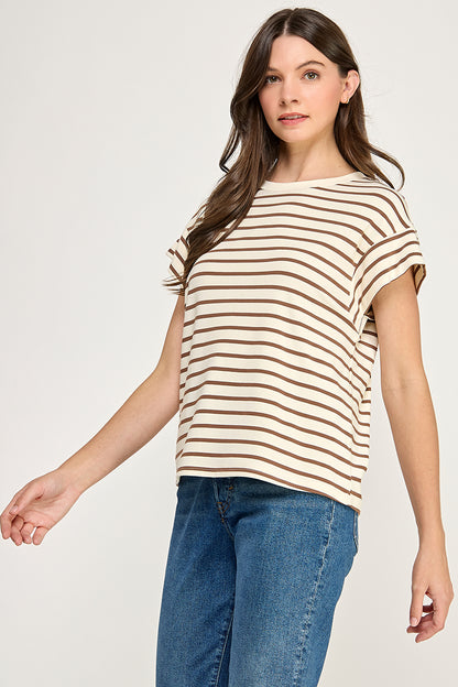 RAGLAN SLEEVES STRIPE TEE