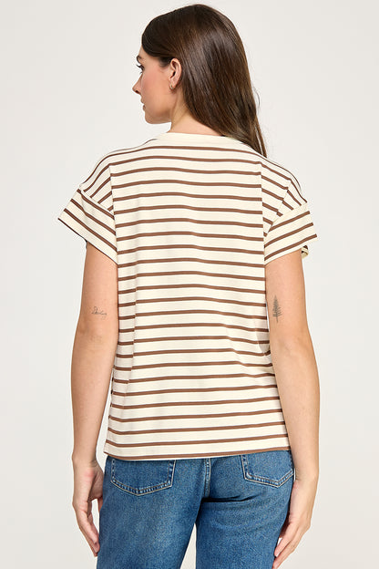RAGLAN SLEEVES STRIPE TEE