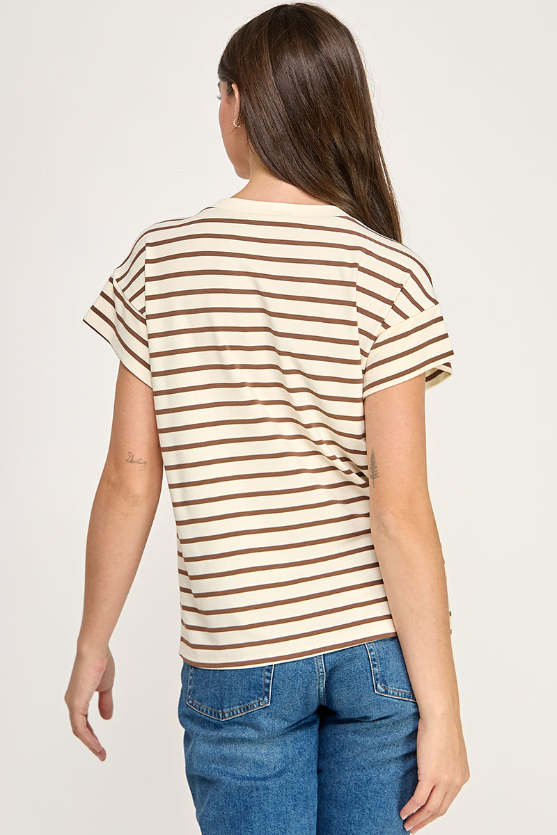 RAGLAN SLEEVES STRIPE TEE