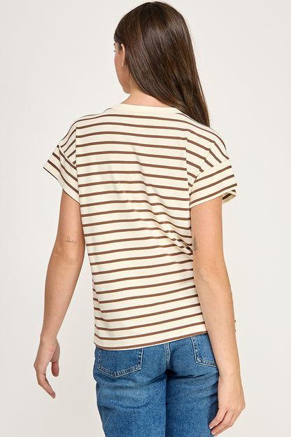 RAGLAN SLEEVES STRIPE TEE