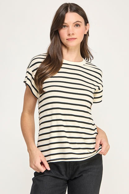 RAGLAN SLEEVES STRIPE TEE