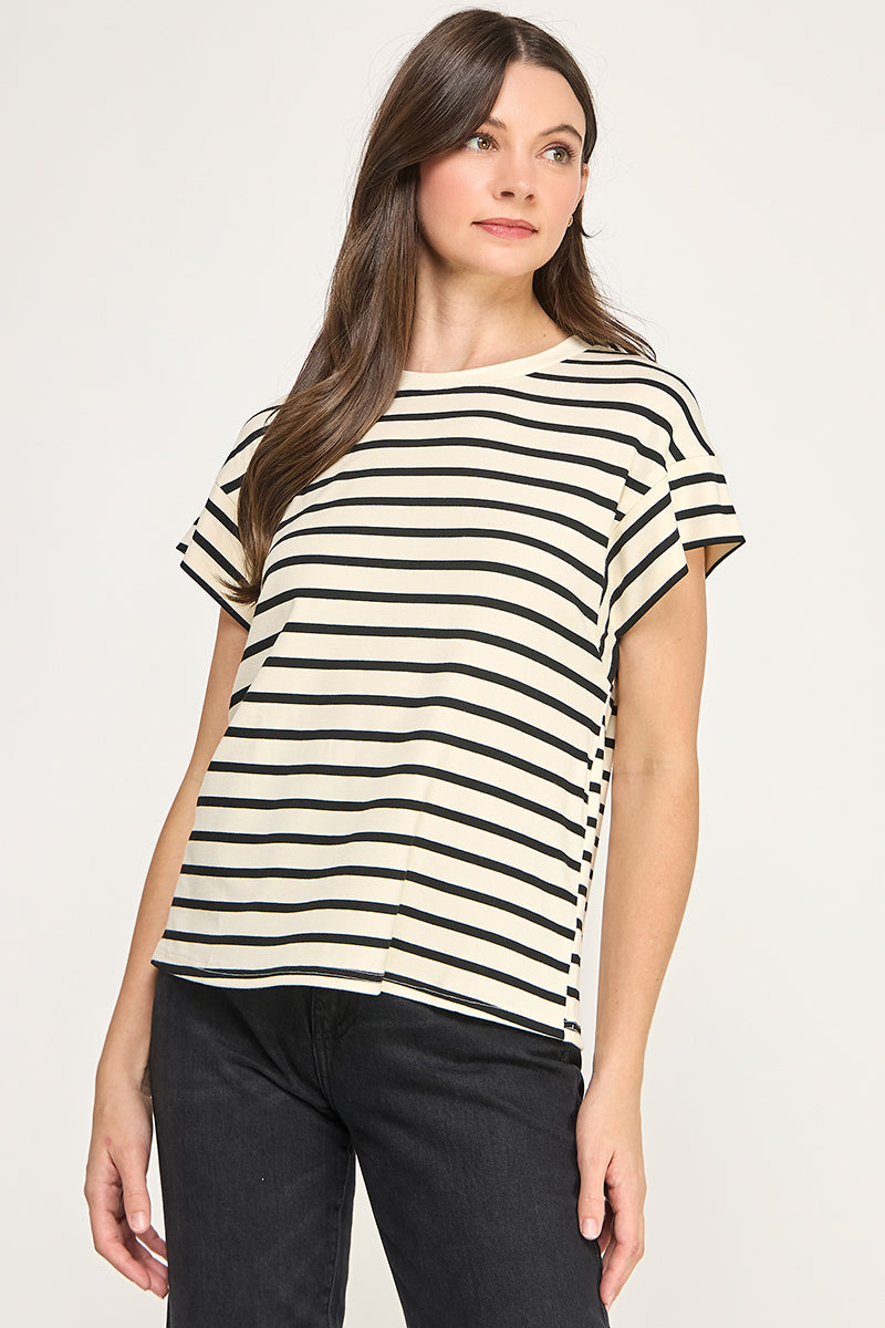 RAGLAN SLEEVES STRIPE TEE