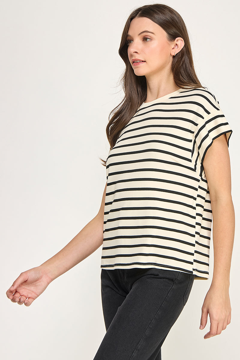 RAGLAN SLEEVES STRIPE TEE