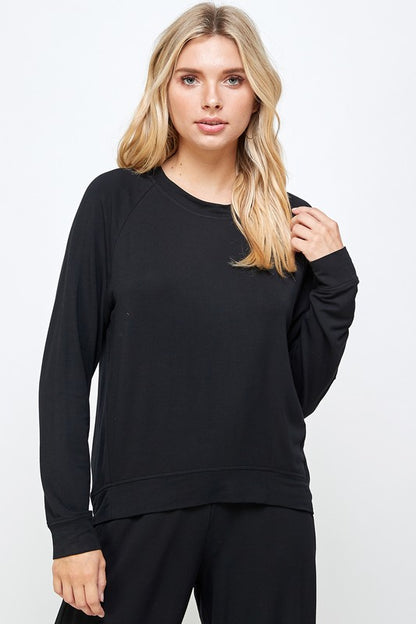 FRENCH TERRY ROUND NECK TOP