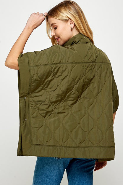 OVERSIZED QUILTED PONCHO