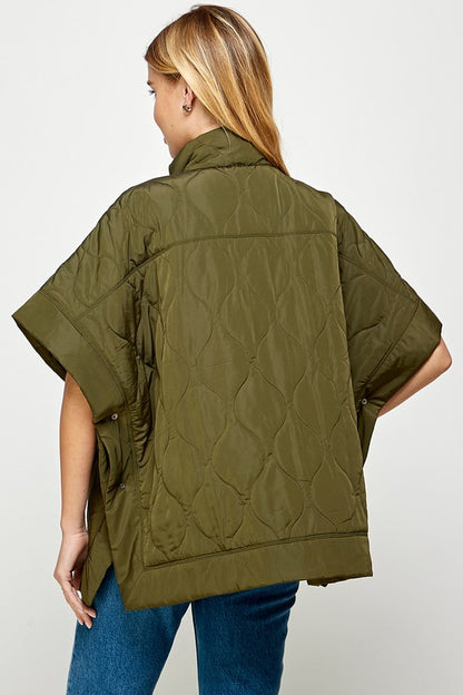 OVERSIZED QUILTED PONCHO