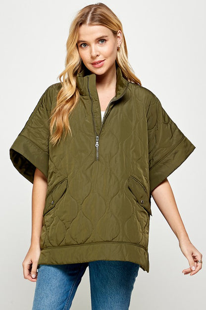 OVERSIZED QUILTED PONCHO