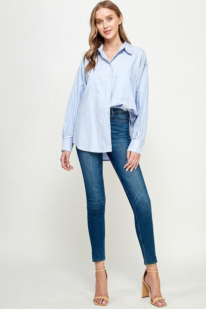OVERSIZED BUTTON DOWN BOYFRIEND SHIRT