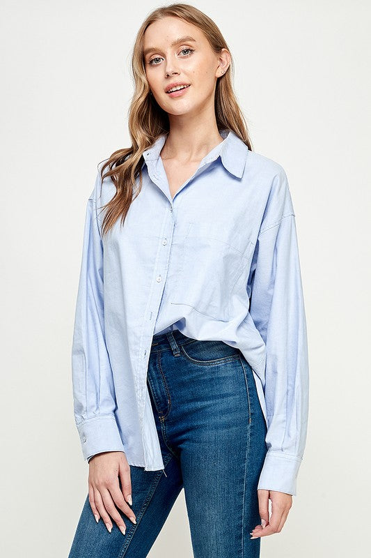 OVERSIZED BUTTON DOWN BOYFRIEND SHIRT