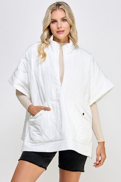 OVERSIZED QUILTED PONCHO