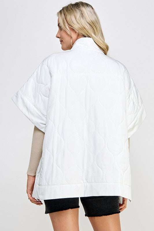 OVERSIZED QUILTED PONCHO