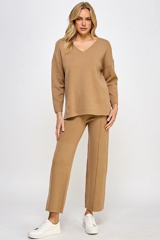 PIN TUCK KNIT PANTS